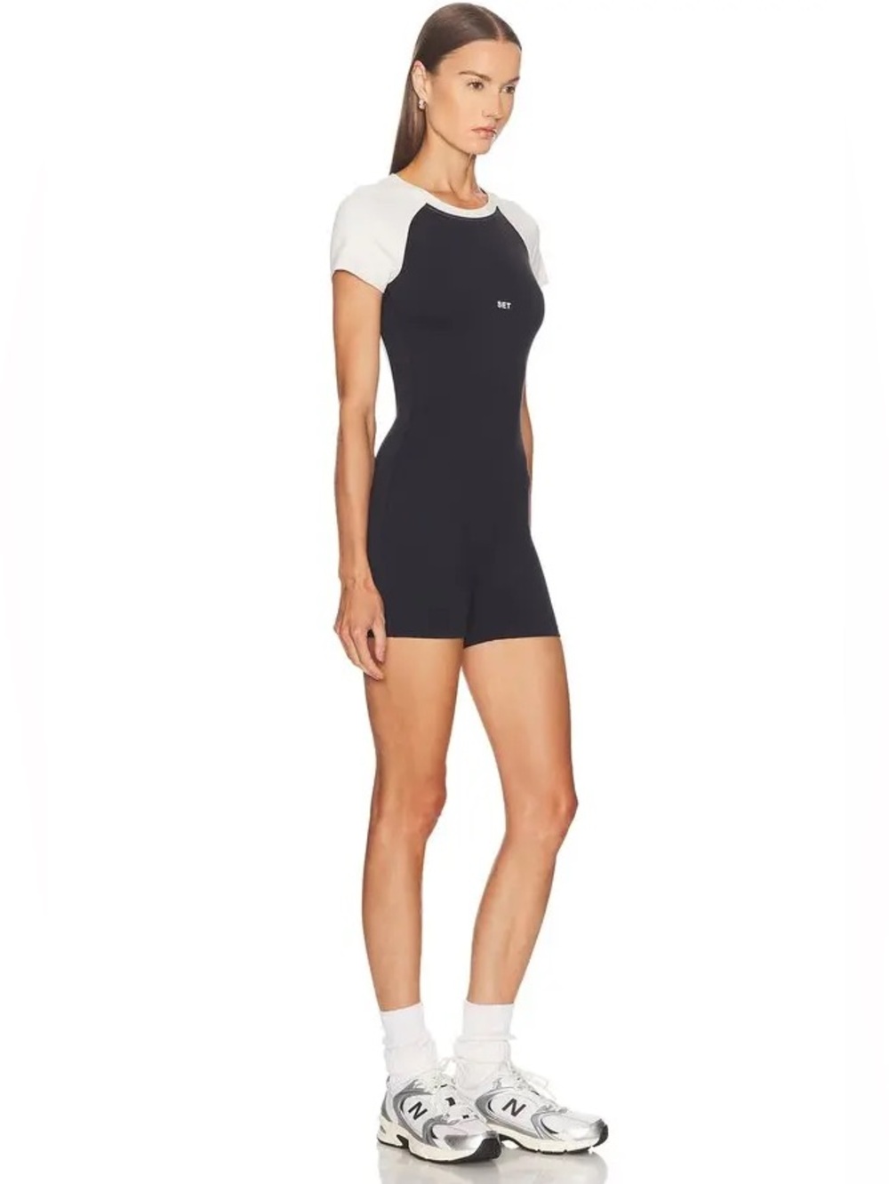 SET Active Women’s S Luxform Lux Goles Shortysuit Black Romper Streetwear Pilate